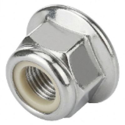 90427A210 Metric High-Strength Steel Nylon-InsertFlange Locknutsu2014Class 10