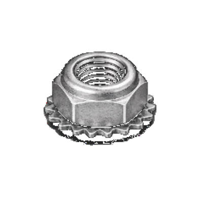 93825A250 Metric Steel Locknuts with External-Tooth Lock Washer