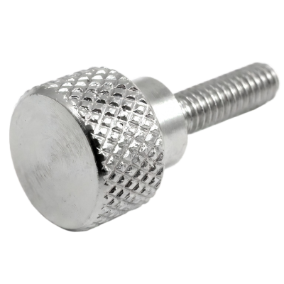 99607A142 Tornillos de cabeza moleteada de acero inoxidable con cuello acampanado