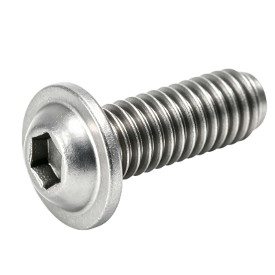 91355A186 Tornillos de cabeza de botón con brida de acero aleado